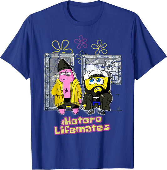 Kevin Smith Jay & Silent Bob Remix Sponge Retro 90s Mashup T-Shirt - T-Shirt | Royal