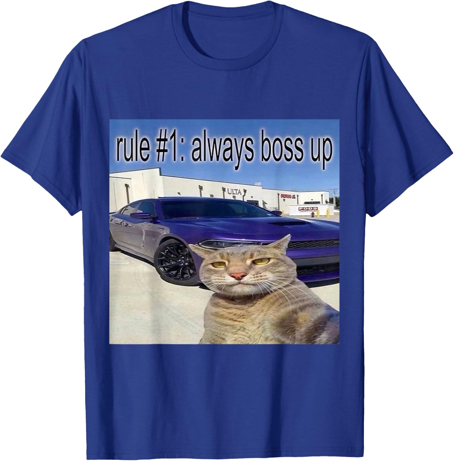 Funny Rule Number 1 Always Boss Up Meme T-Shirt - T-Shirt | Royal