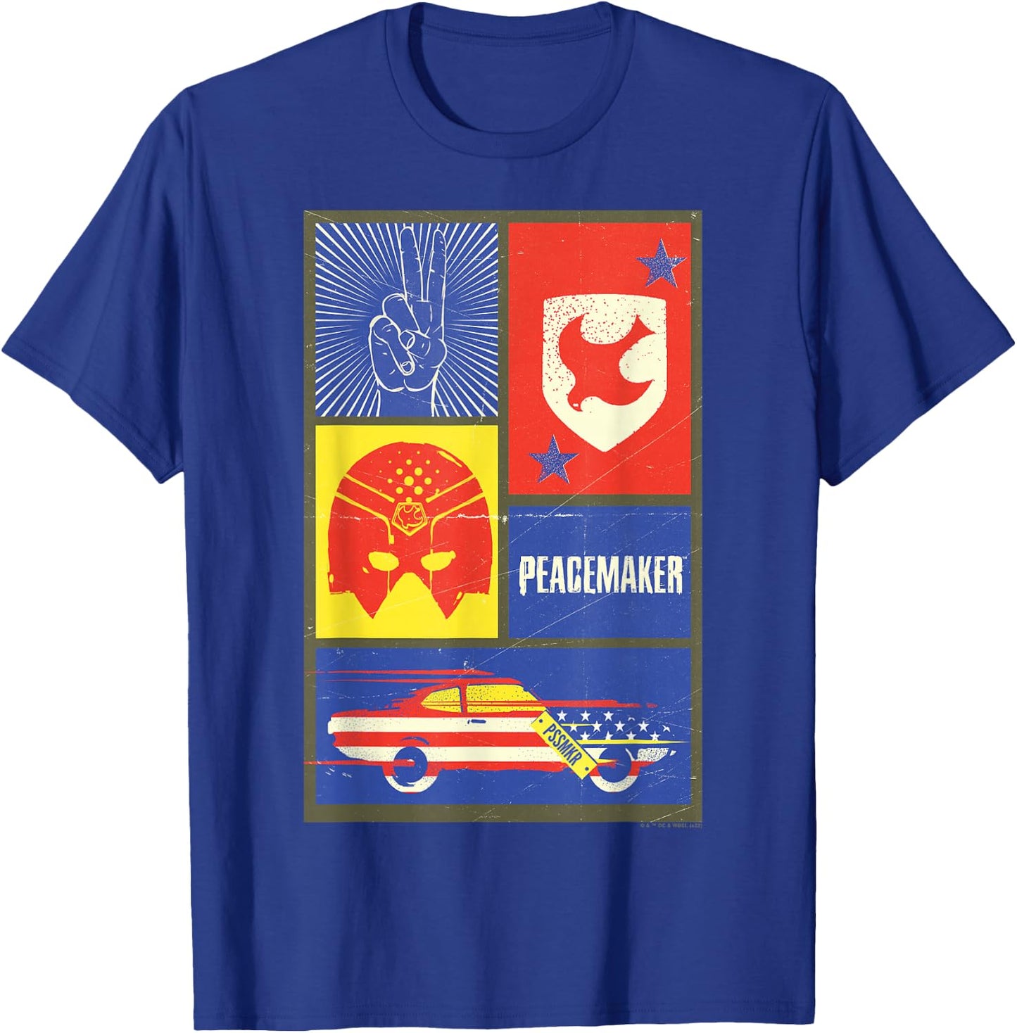 DC Comics Peacemaker Icons Panel Poster T-Shirt - T-Shirt | Royal