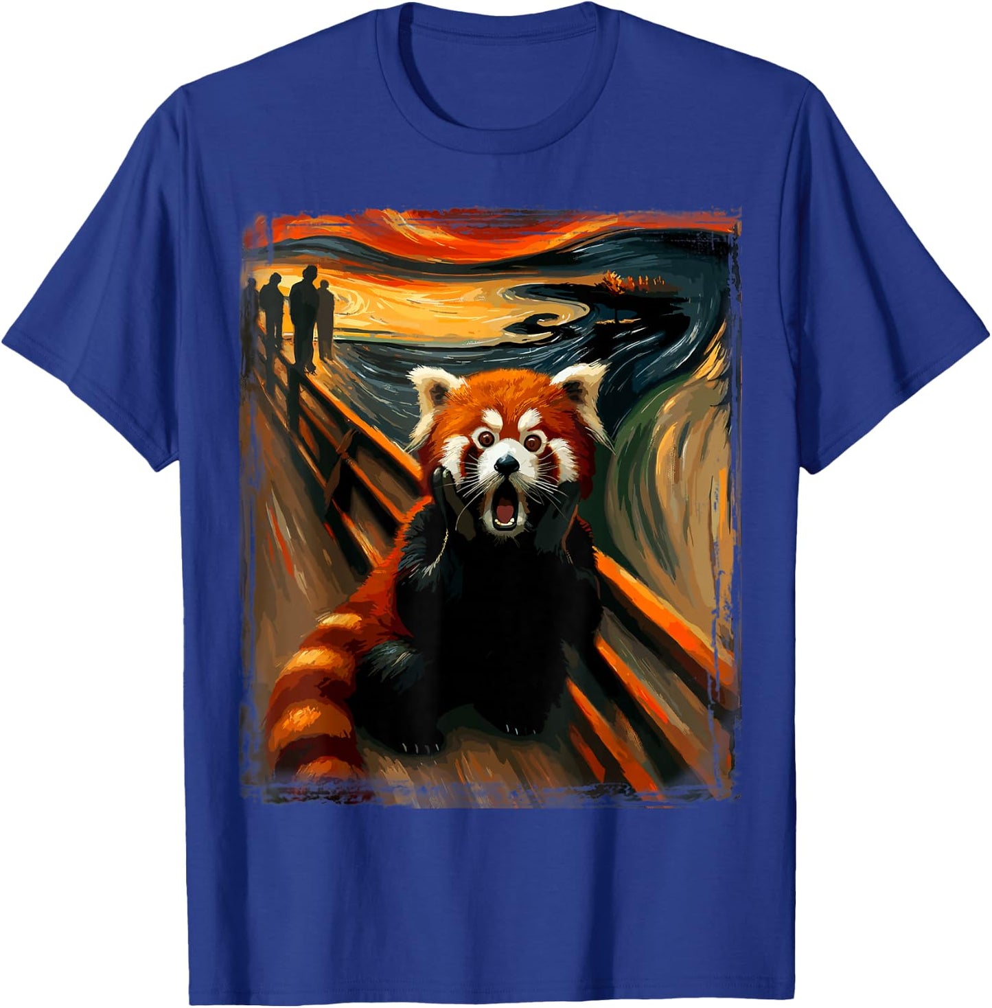 Scream Parody Funny Animal Painting Art Artistic Red Panda T-Shirt - T-Shirt | Royal