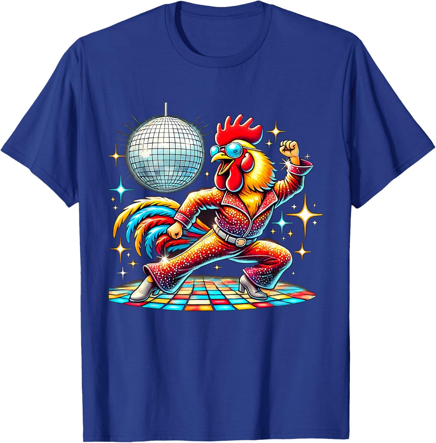 Aesthetic Rooster Disco T-Shirt - T-Shirt | Royal