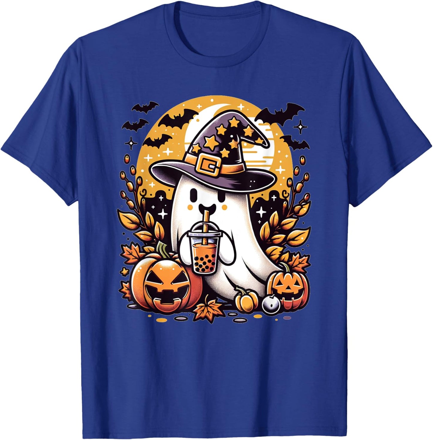 Cute Halloween Ghost for Funny Spooky Halloween Party T-Shirt - T-Shirt | Royal