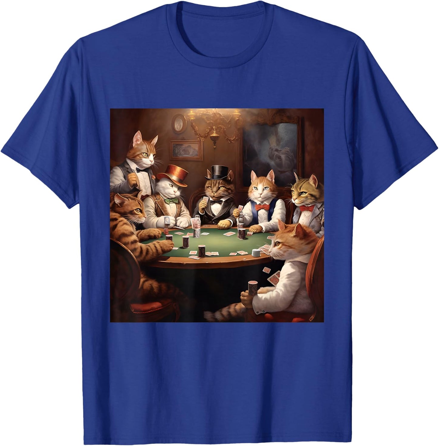 Poker Cat Lover Casino Gambling Cats Playing Poker Cards , Small, Black T-Shirt - T-Shirt | Royal