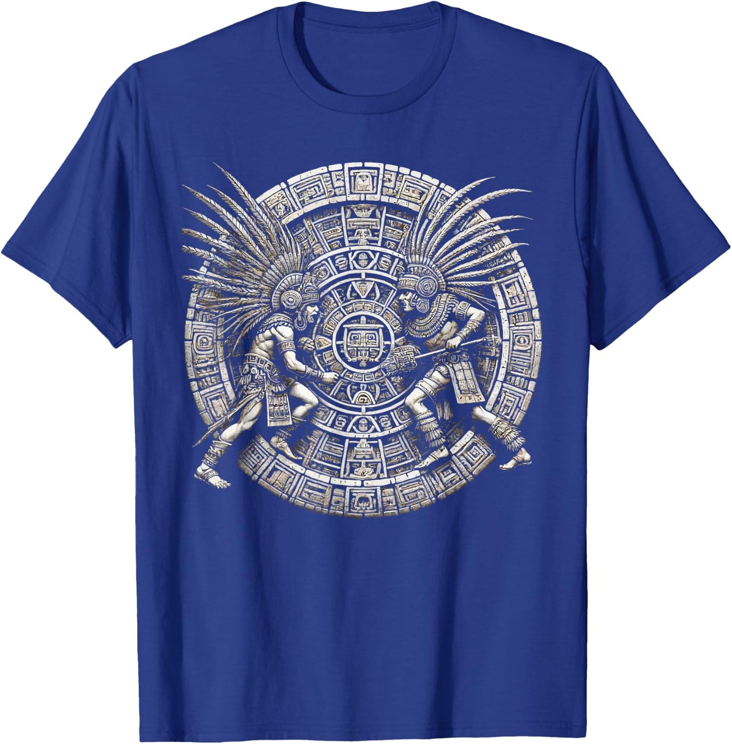 Aztec Warrior Mayan Indigenous Mexican Aztec Jaguar T-Shirt - T-Shirt | Royal