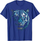 Tiger Artwork - Blue Eyes - Animal Art Motif Tiger T-Shirt - T-Shirt | Royal