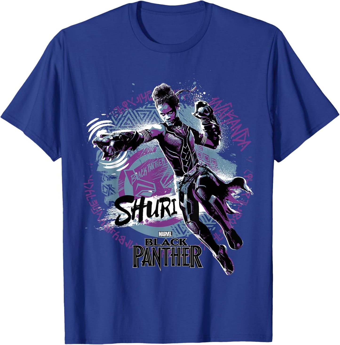 Marvel Black Panther Movie Shuri Graffiti Graphic T-Shirt - T-Shirt | Royal