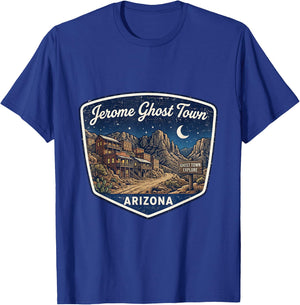 Jerome Ghost Town Arizona Explore Vintage Western Desert T-Shirt - T-Shirt | Royal