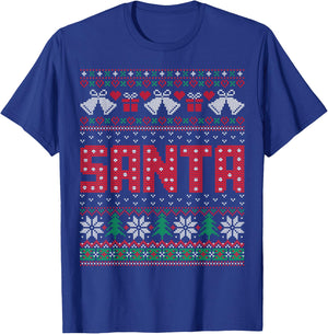 I'm So Good Santa Came Twice - Santa Matching Couple Xmas T-Shirt - T-Shirt | Royal