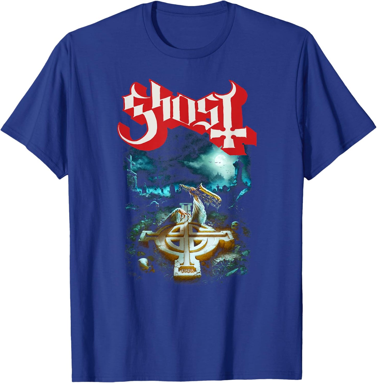 Ghost – Rite Here, Rite Now Title Back and Front T-Shirt - T-Shirt | Royal