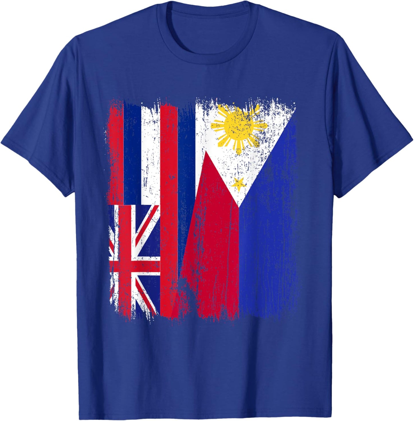 Hawaii Philippines Half Flag Hawaiian Filipino Jersey T-Shirt - T-Shirt | Royal