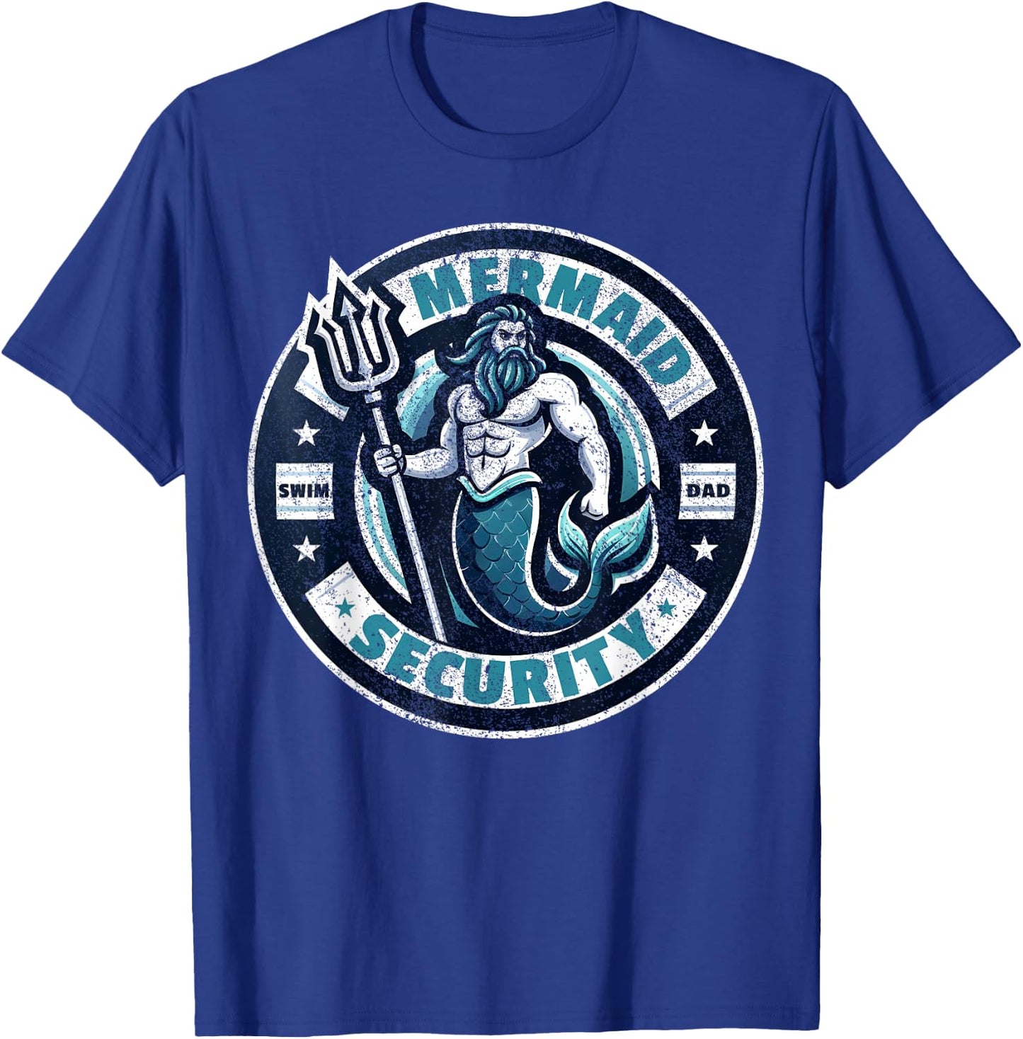 Funny Father Swimming Dad Swimmer Daughter Swim T-Shirt - T-Shirt | Royal