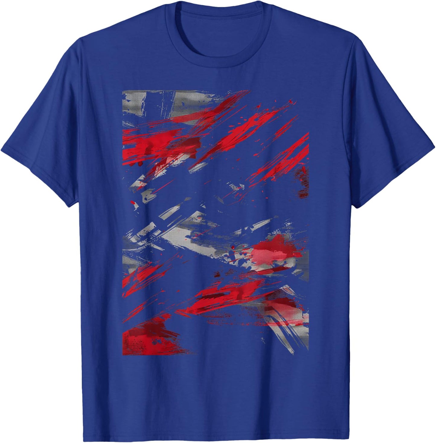 Red and Black Dynamic Splatter Graphic T-Shirt - T-Shirt | Royal