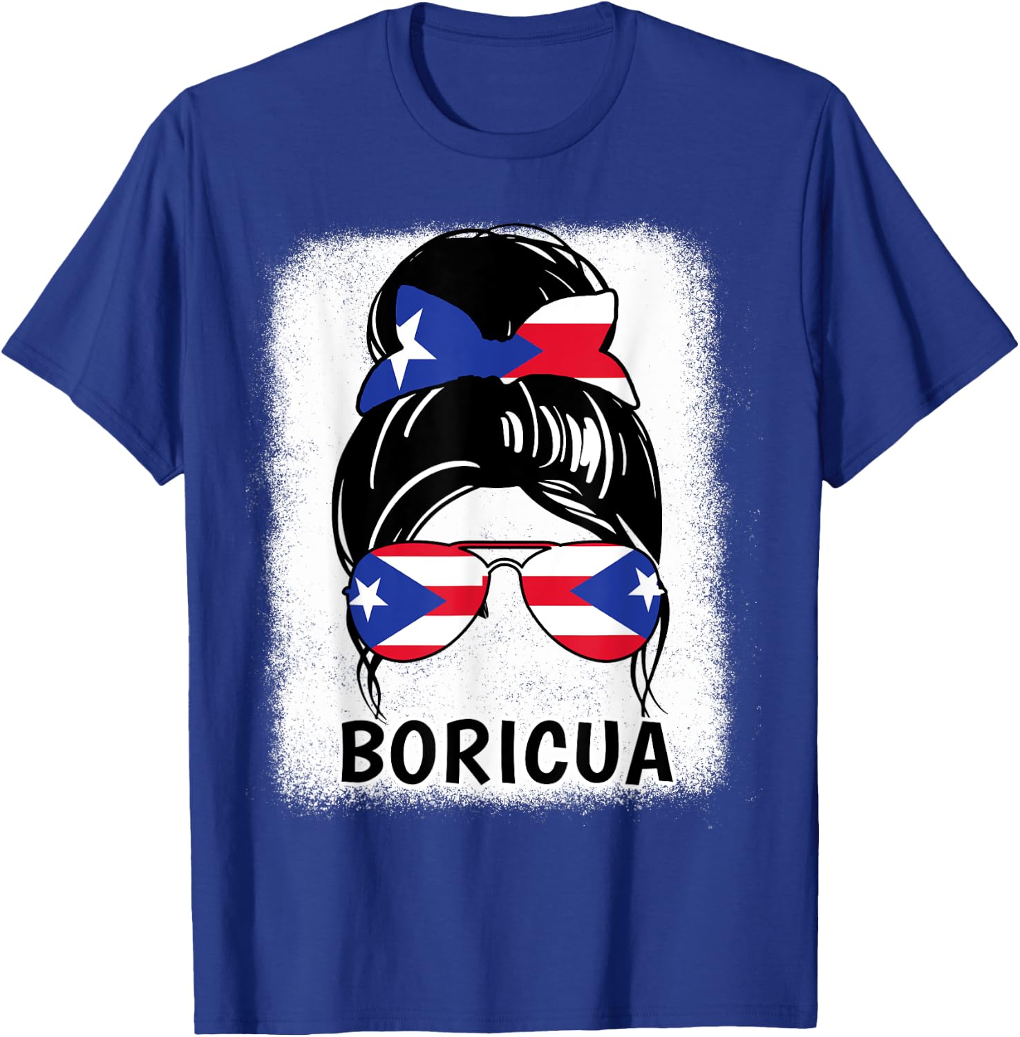 Puerto Rico Girl Boricua Rican Flag Women Hispanic Heritage T-Shirt - T-Shirt | Royal