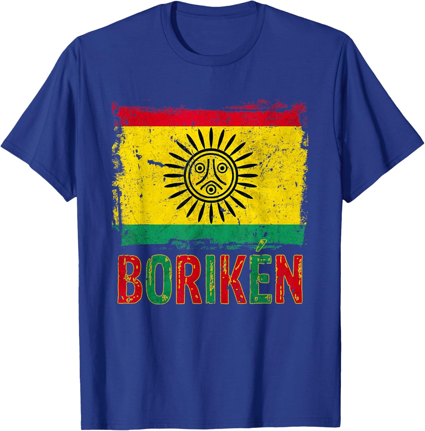 Taino Nation Flag Boriken Borinquen Native American Arawak T-Shirt - T-Shirt | Royal