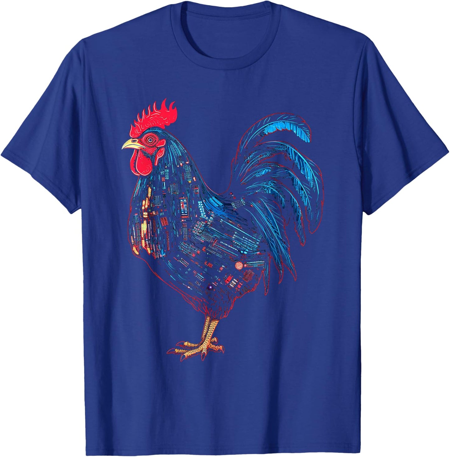 Chicken Animal Graphic Art Chicken T-Shirt - T-Shirt | Royal