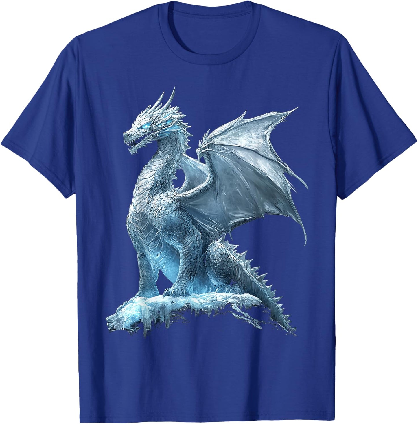 Ice Dragon Motif Mythical Illustration Ice Dragon T-Shirt - T-Shirt | Royal
