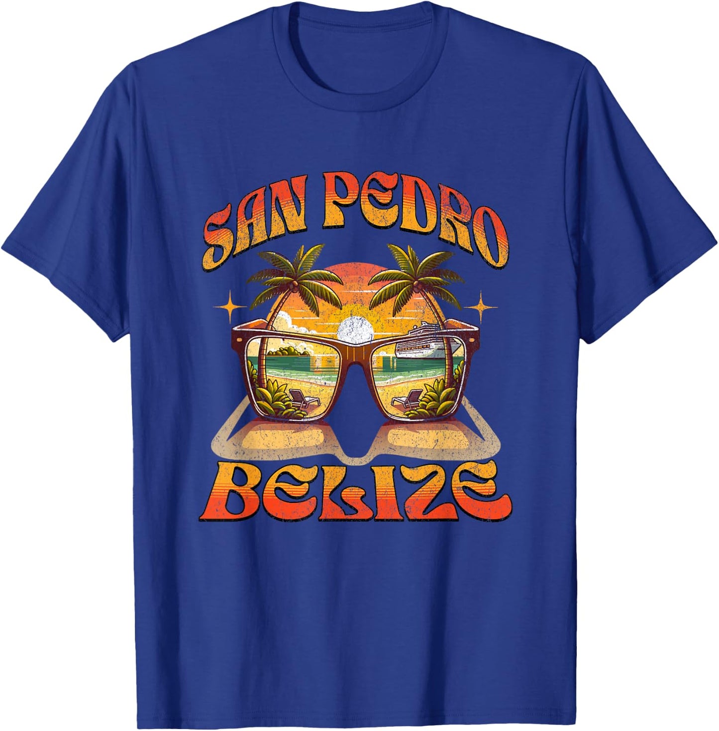San Pedro Belize Great Travel Vacation Gift Design T-Shirt - T-Shirt | Royal