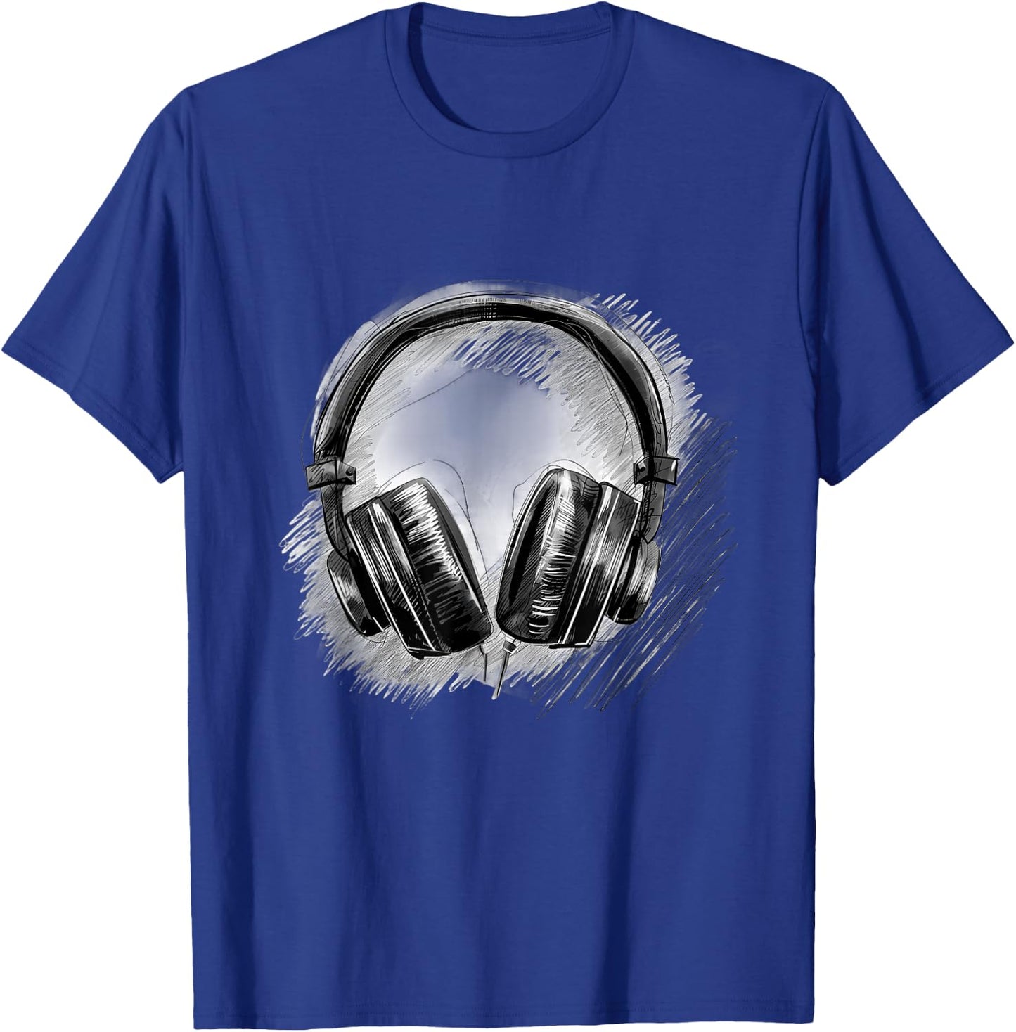 Headphones Music DJ Headphone Lover Music Headphones House T-Shirt - T-Shirt | Royal