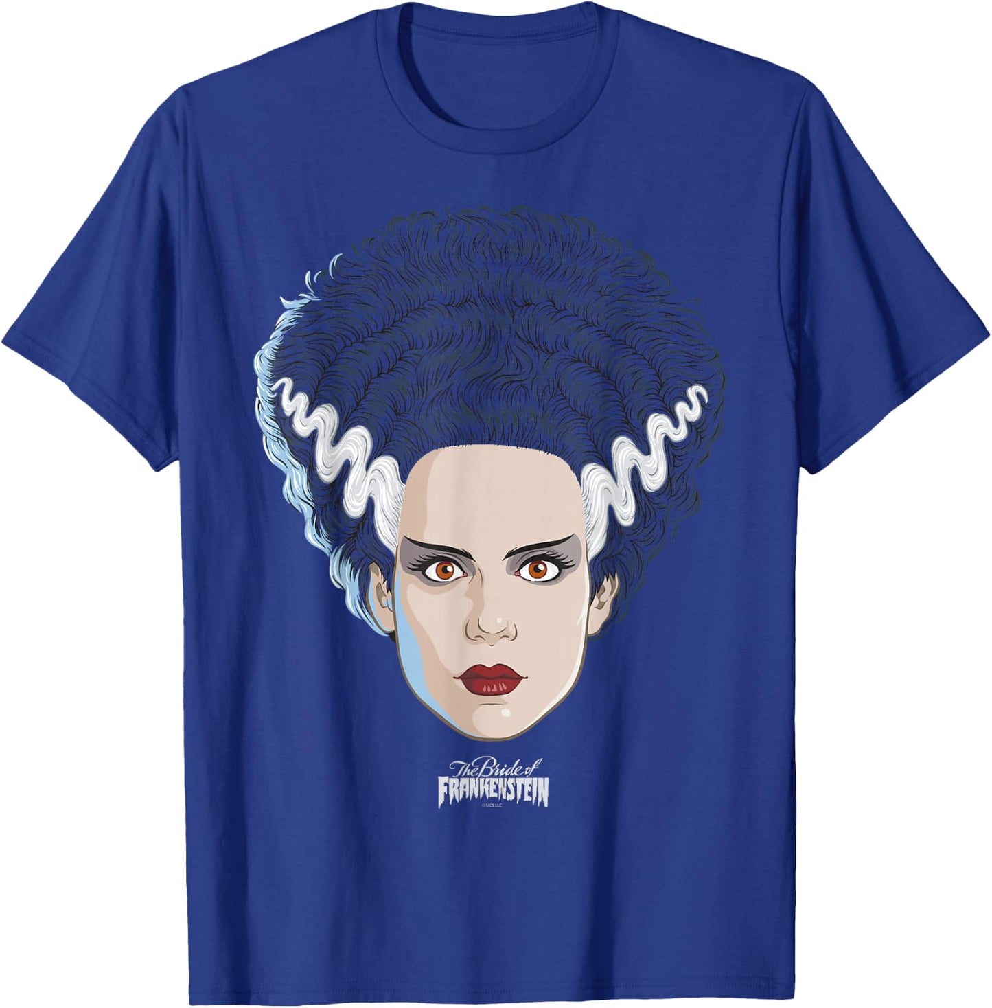 Universal Monsters Bride of Frankenstein Big Face T-Shirt - T-Shirt | Royal