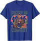 Pucker Up Cowboy Retro Groovy Howdy Valentines Cowboy Hat T-Shirt - T-Shirt | Royal
