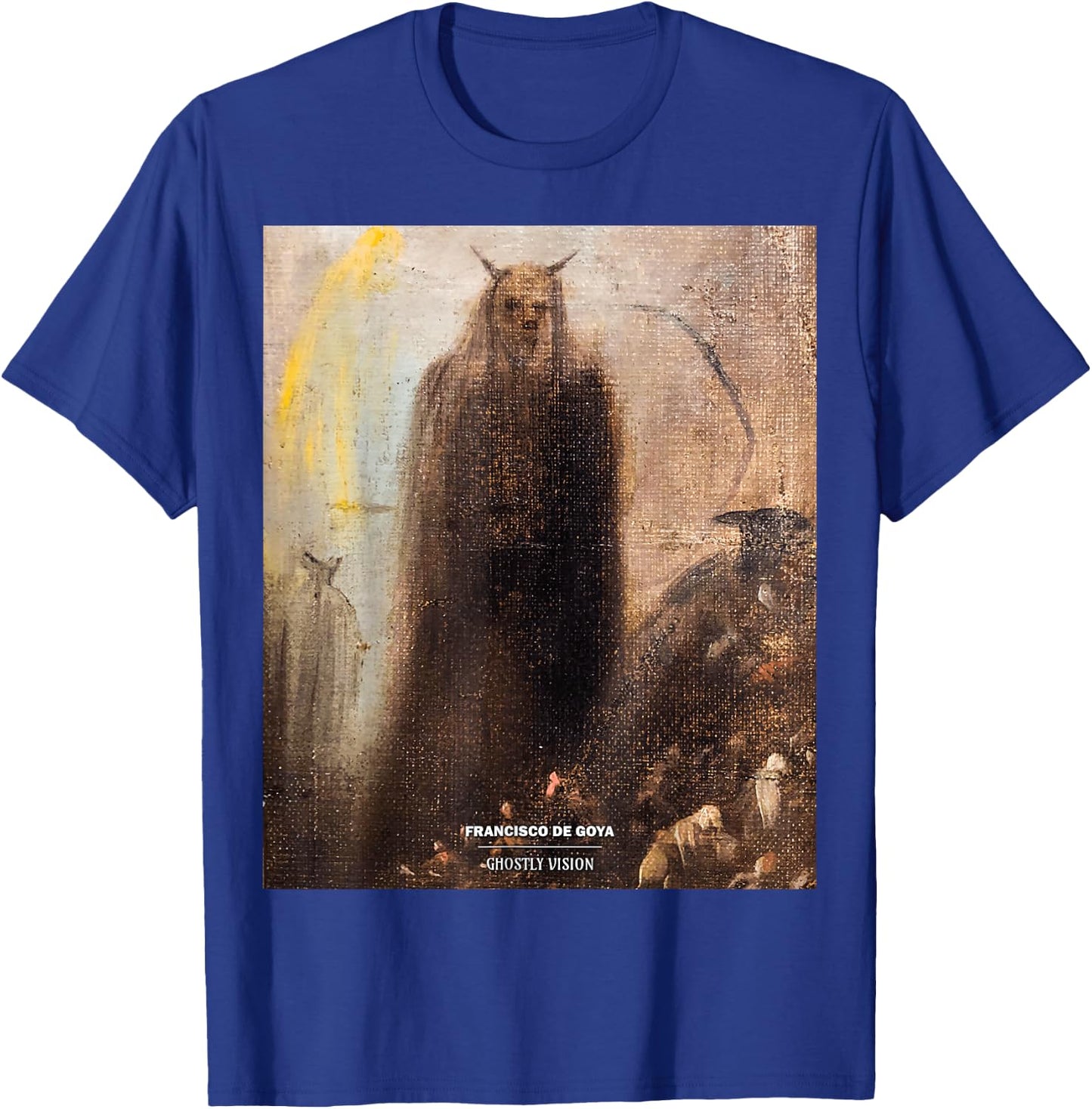 Ghostly Vision - Francisco Goya Horror Painting Art T-Shirt - T-Shirt | Royal