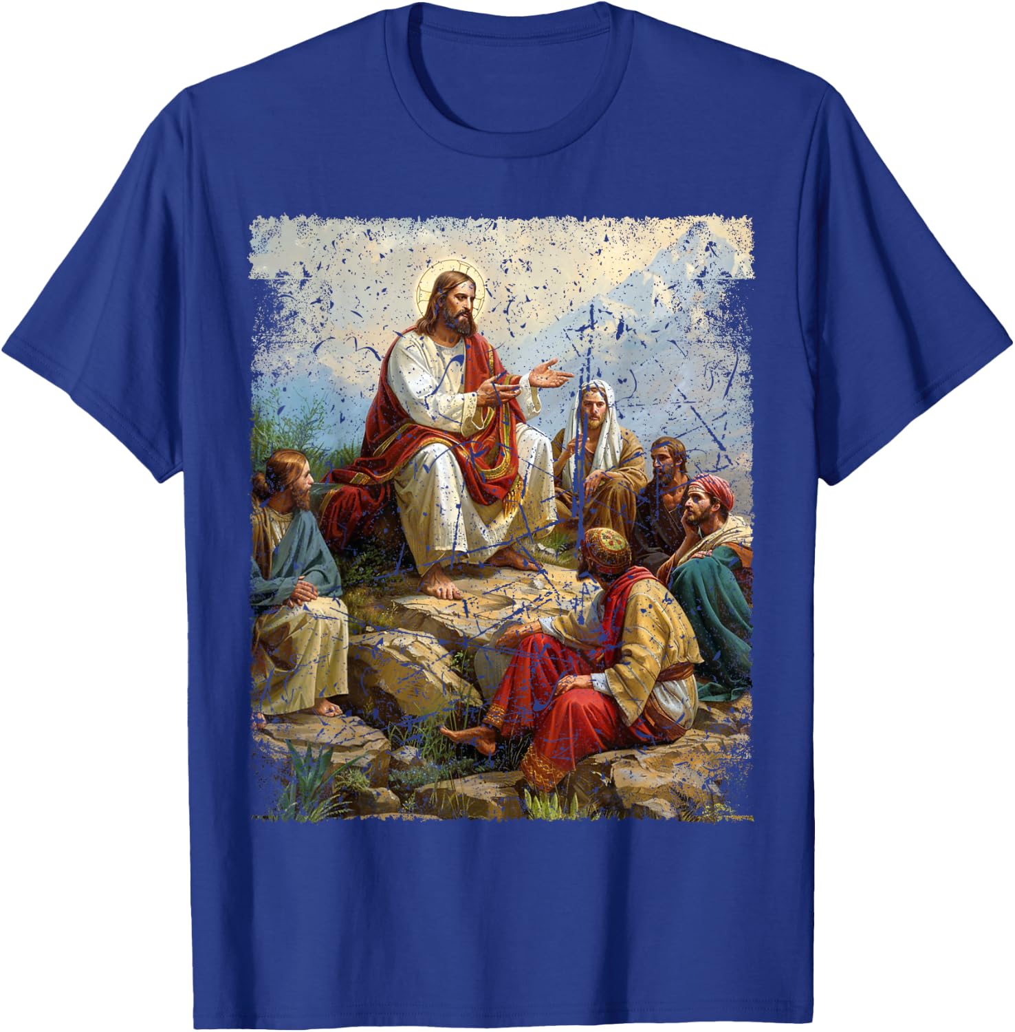 Apostle Disciple Jesus Christ Sermon on the Mount T-Shirt - T-Shirt | Royal