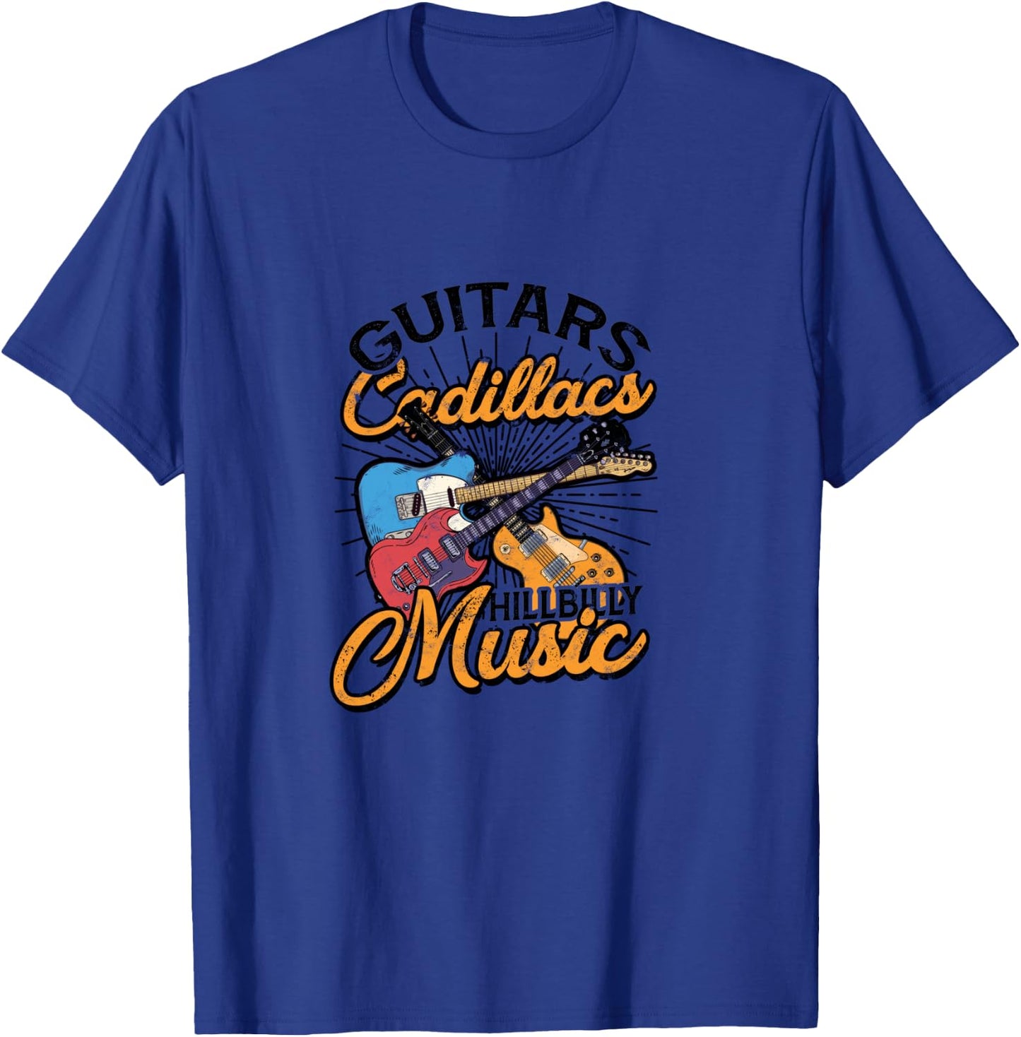 Guitars Cadillacs Hillbilly Music - Lyrics and songs T-Shirt - T-Shirt | Royal