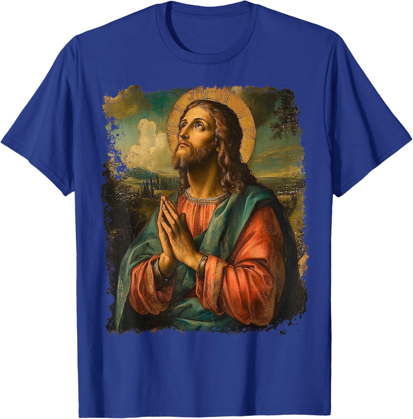 Jesus Christ Praying T-Shirt - T-Shirt | Royal