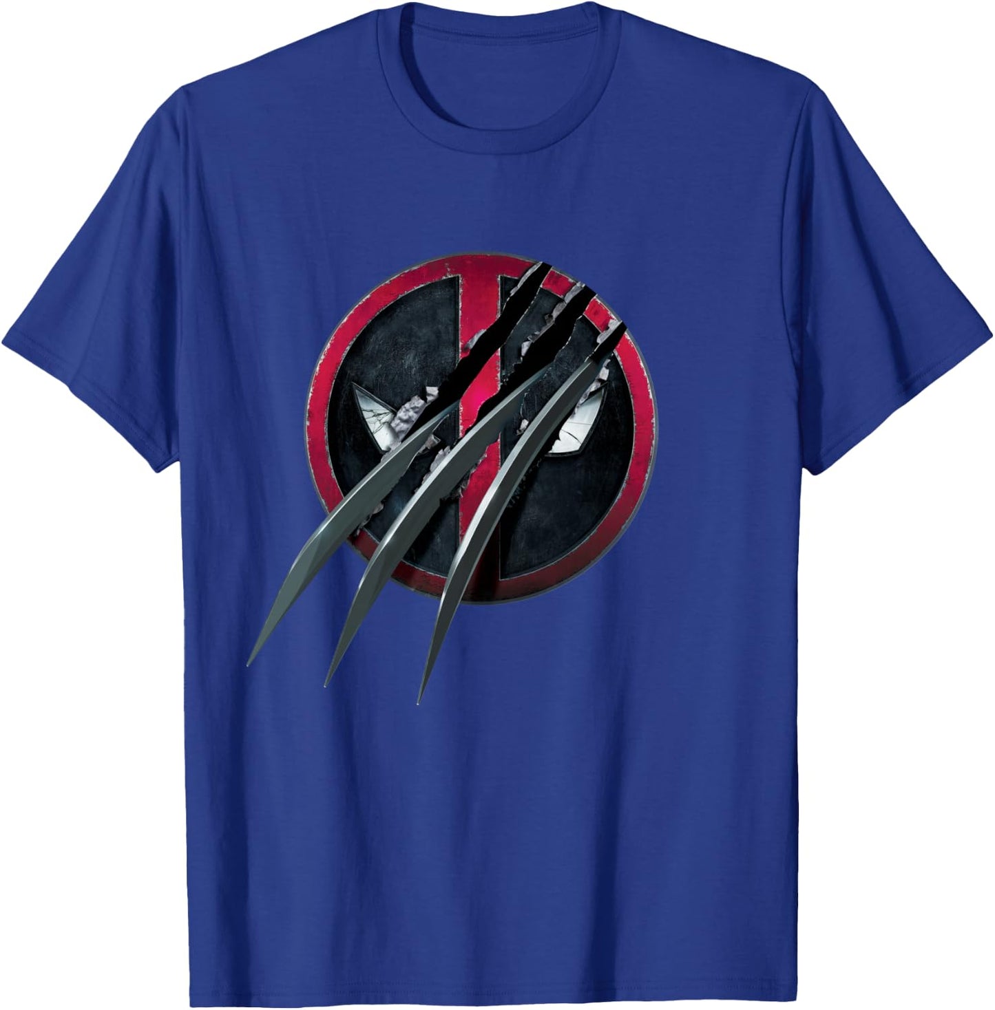 Marvel Studios Deadpool & Wolverine Slashed Icon with Claws T-Shirt - T-Shirt | Royal