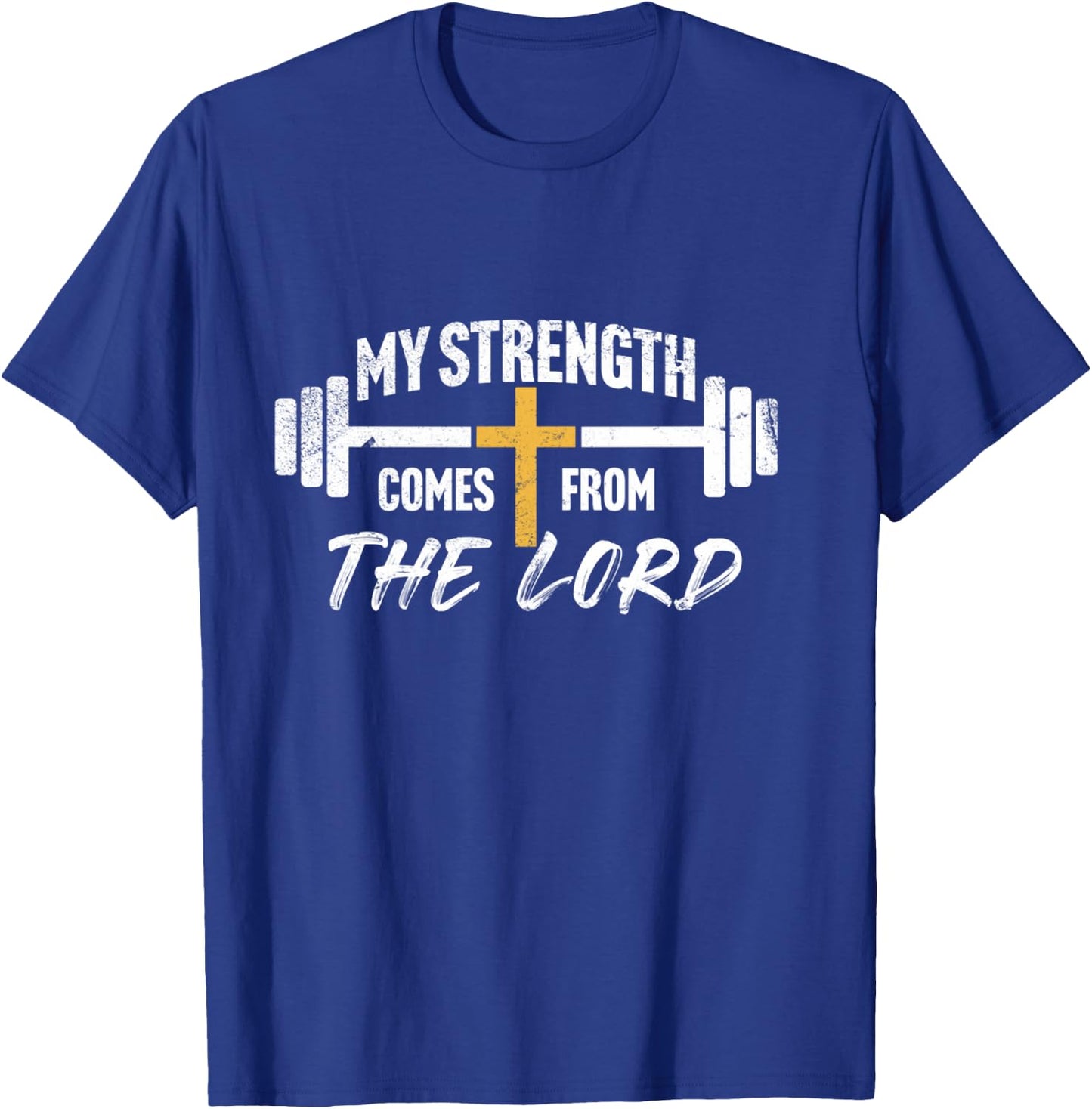 My Strength Christian Men Bible Verse Gym Workout T-Shirt - T-Shirt | Royal