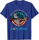 P-51 Mustang American WW2 Fighter Airplane Vintage USA Flag T-Shirt - T-Shirt | Royal