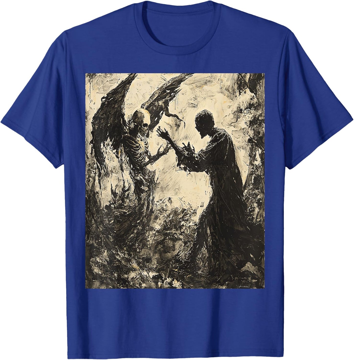 Painting Angel of Death Battle Fighting Dreamscape Art T-Shirt - T-Shirt | Royal