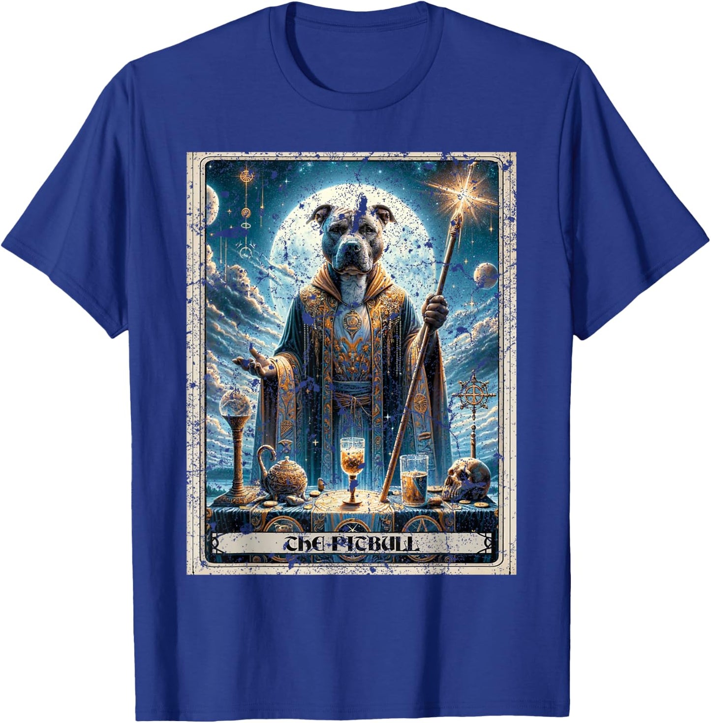 A Pitbull Tarot Card Dog T-Shirt - T-Shirt | Royal