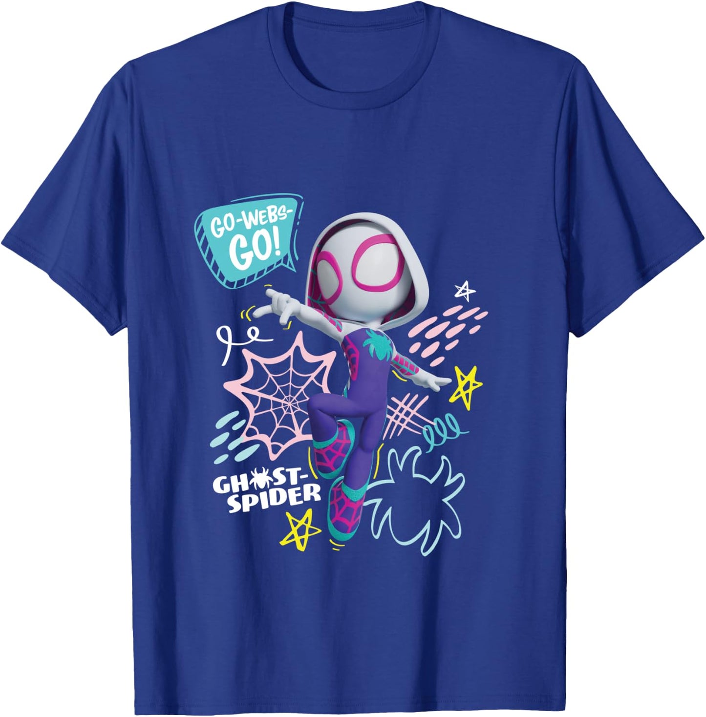 Marvel Spidey and His Amazing Friends Ghost-Spider Go Webs! T-Shirt - T-Shirt | Royal