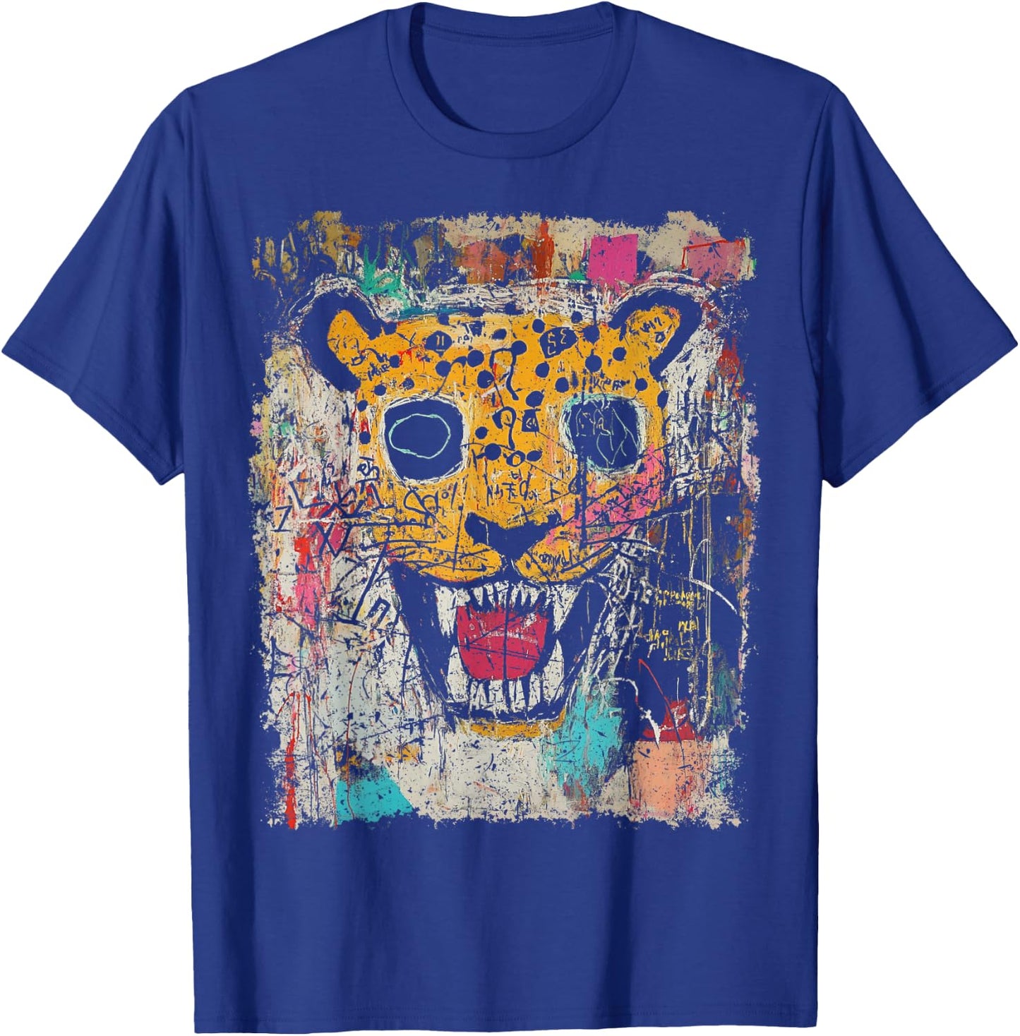 Pop Art Style Leopard 90s Graffiti T-Shirt - T-Shirt | Royal