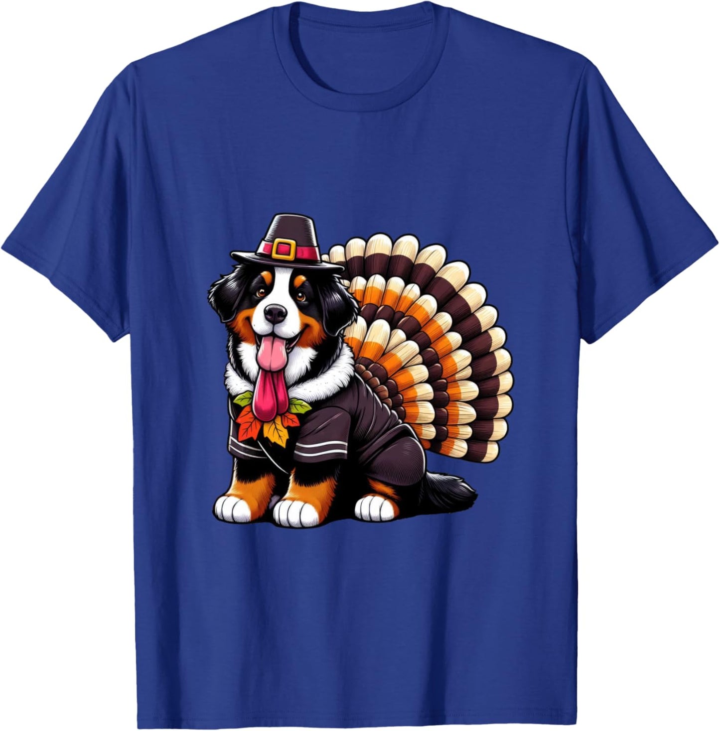 Cute Dog Bernese Mountain Thanksgiving Kids Teen Girl Boy T-Shirt - T-Shirt | Royal