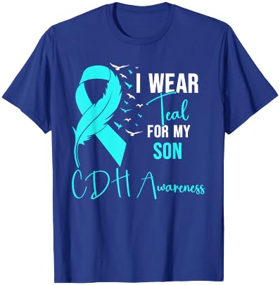 CDH Awareness I Wear Teal for My Son T-Shirt - T-Shirt | Royal