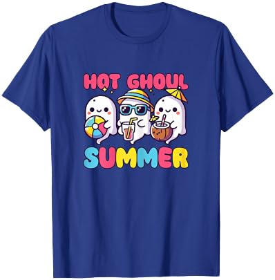 Summerween Hot Ghoul Summer Halloween Ghost T-Shirt - T-Shirt | Royal