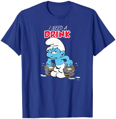 The Smurfs I Need A Drink T-Shirt - T-Shirt | Royal