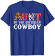 Aunt 1st First Birthday Cowboy Western Rodeo Party Matching T-Shirt - T-Shirt | Royal