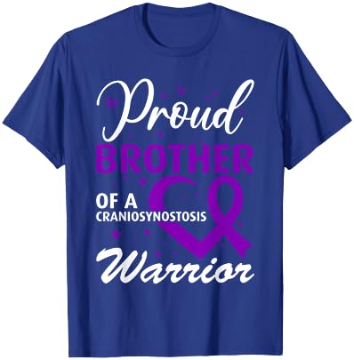 Proud Brother of a Craniosynostosis Warrior T-Shirt - T-Shirt | Royal