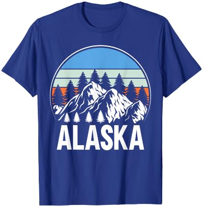Alaskan Wilderness Mountain Glacier, Alaska Souvenir T-Shirt - T-Shirt | Royal