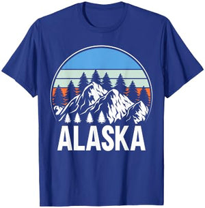 Alaskan Wilderness Mountain Glacier, Alaska Souvenir T-Shirt - T-Shirt | Royal