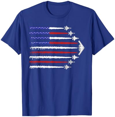 USA Fighter Jets 4th of July Men Women Kids Funny Patriotic T-Shirt - T-Shirt | Royal