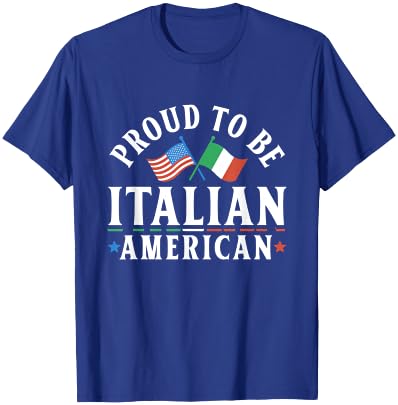 Proud To Be Italian American Usa Italy Italian American Us T-Shirt - T-Shirt | Royal