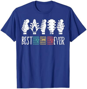 Vintage Best Guitar DAD Ever Music Chords Father Musician T-Shirt - T-Shirt | Royal