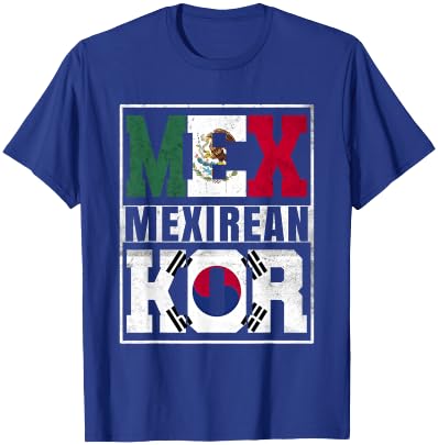 Mexirean Roots Mexico and South Korea Mix Korean Mexican T-Shirt - T-Shirt | Royal