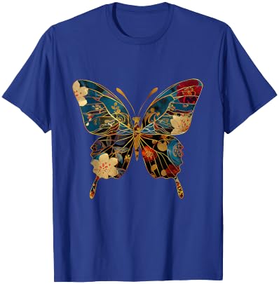 Butterfly Floral Vintage Fairycore Artistic Butterfly T-Shirt - T-Shirt | Royal