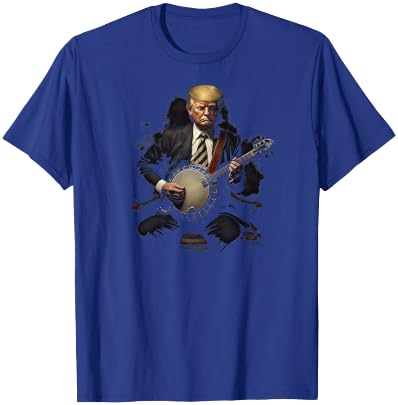 Bluegrass Music Trump Banjo folk acoustic music festivals T-Shirt - T-Shirt | Royal