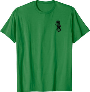 Seahorse Dad Mom Lover - Monochromatic Seahorse T-Shirt - T-Shirt | Irish Green